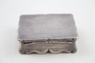 Antique George III Hallmarked 1802 London Sterling Silver Snuff Box (59g) // w/ Vacant Cartouche