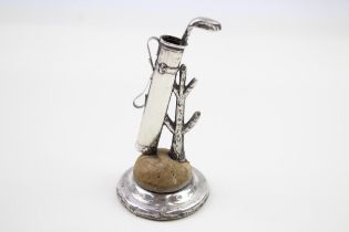 Antique Edwardian 1910 Birmingham Sterling Silver Novelty Golf Pin Cushion (71g) // w/ Vacant