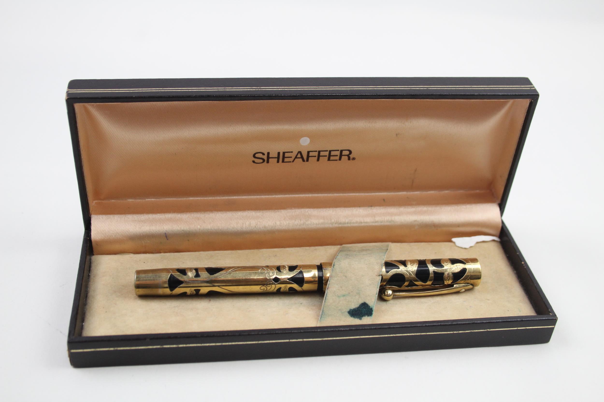Vintage SHEAFFER .925 Sterling Silver Gilt Filigree Fountain Pen w/ 14ct Nib 17g // w/ 14ct Gold - Image 8 of 8