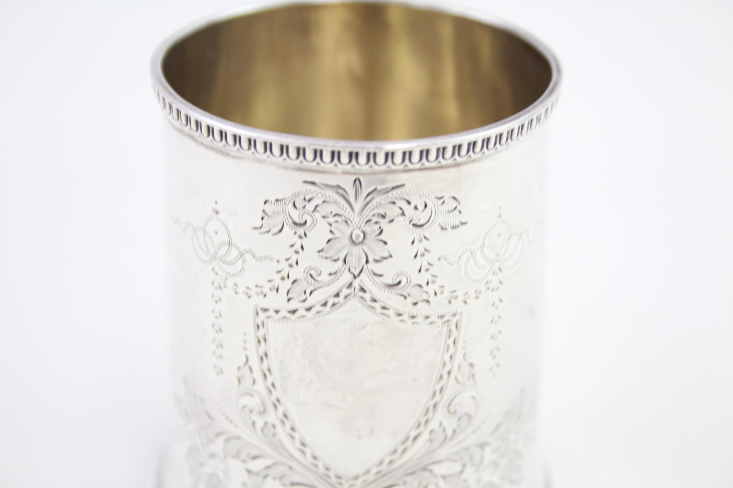 Antique Hallmarked 1912 London Sterling Silver Christening Cup (105g) // w/ Vacant Cartouche Maker - - Image 2 of 6