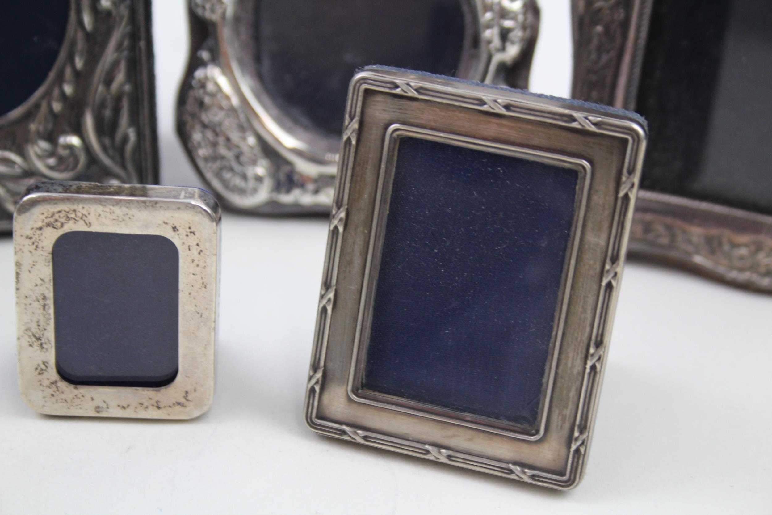 5 x Vintage Hallmarked .925 Sterling Silver Photograph Frames (323g) // In vintage condition Signs - Image 5 of 7