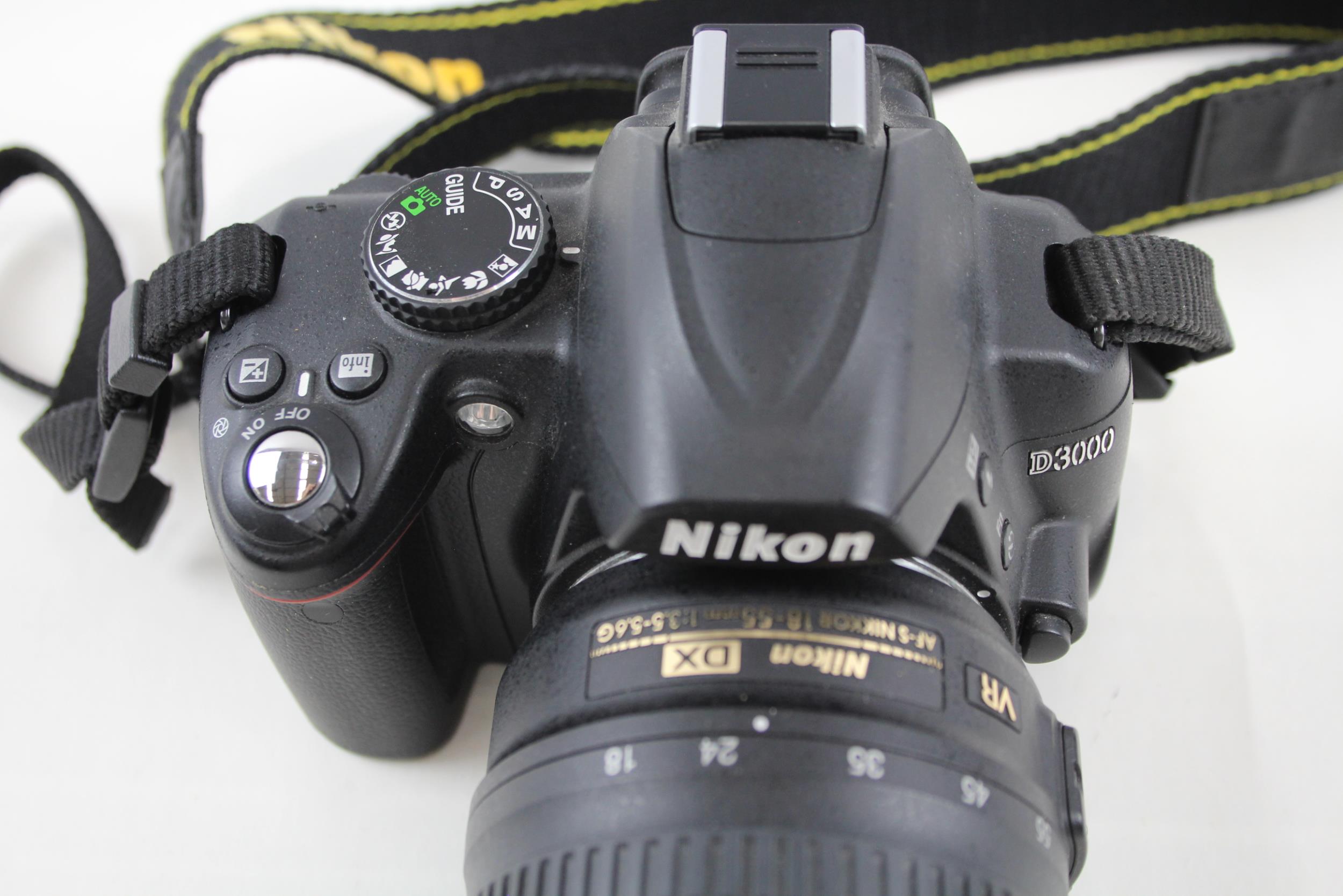 Nikon D3000 DSLR DIGITAL CAMERA w/ 18-55mm F/3.5-5.6 G // Nikon D3000 DSLR DIGITAL CAMERA w/ 18-55mm - Image 4 of 5