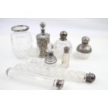 8 x Antique / Vintage .925 STERLING SILVER Detailed Jars / Flasks (1569g) // In antique / vintage