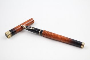 Vintage SHEAFFER Targa Brown Lacquer Fountain Pen w/ 14ct Gold Nib WRITING // Dip Tested & WRITING