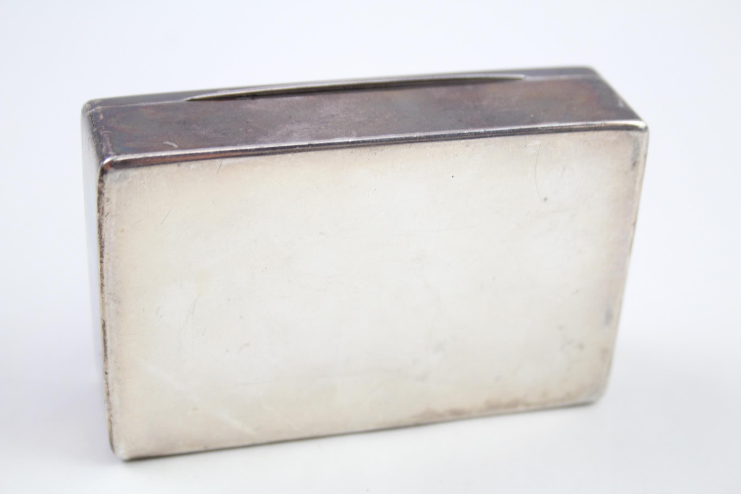 Antique Victorian 1896 Birmingham Sterling Silver Snuff / Cigarette Box (119g) // w/ Personal - Image 6 of 8