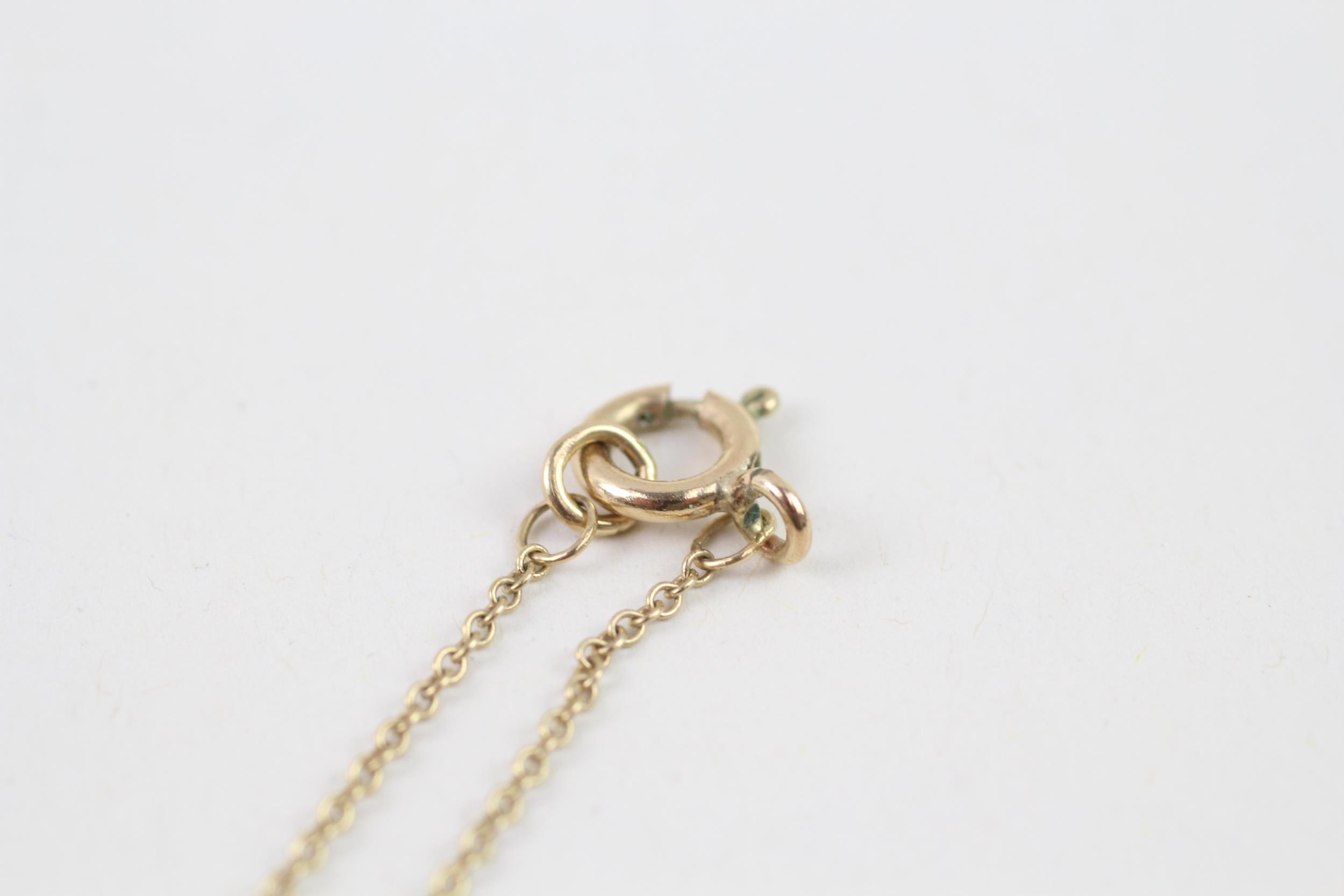 9ct gold citrine round single stone pendant necklace (10.4g) - Image 5 of 6