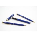 Vintage SHEAFFER Targa Navy Lacquer Fountain Pen w/ 14ct Gold Nib, Ballpoint // w/ 14ct Gold Nib,