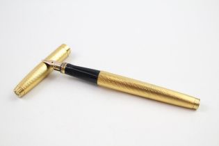 Vintage PARKER 75 Gold Plate Fountain Pen w/ 14ct Gold Nib WRITING // Dip Tested & WRITING In