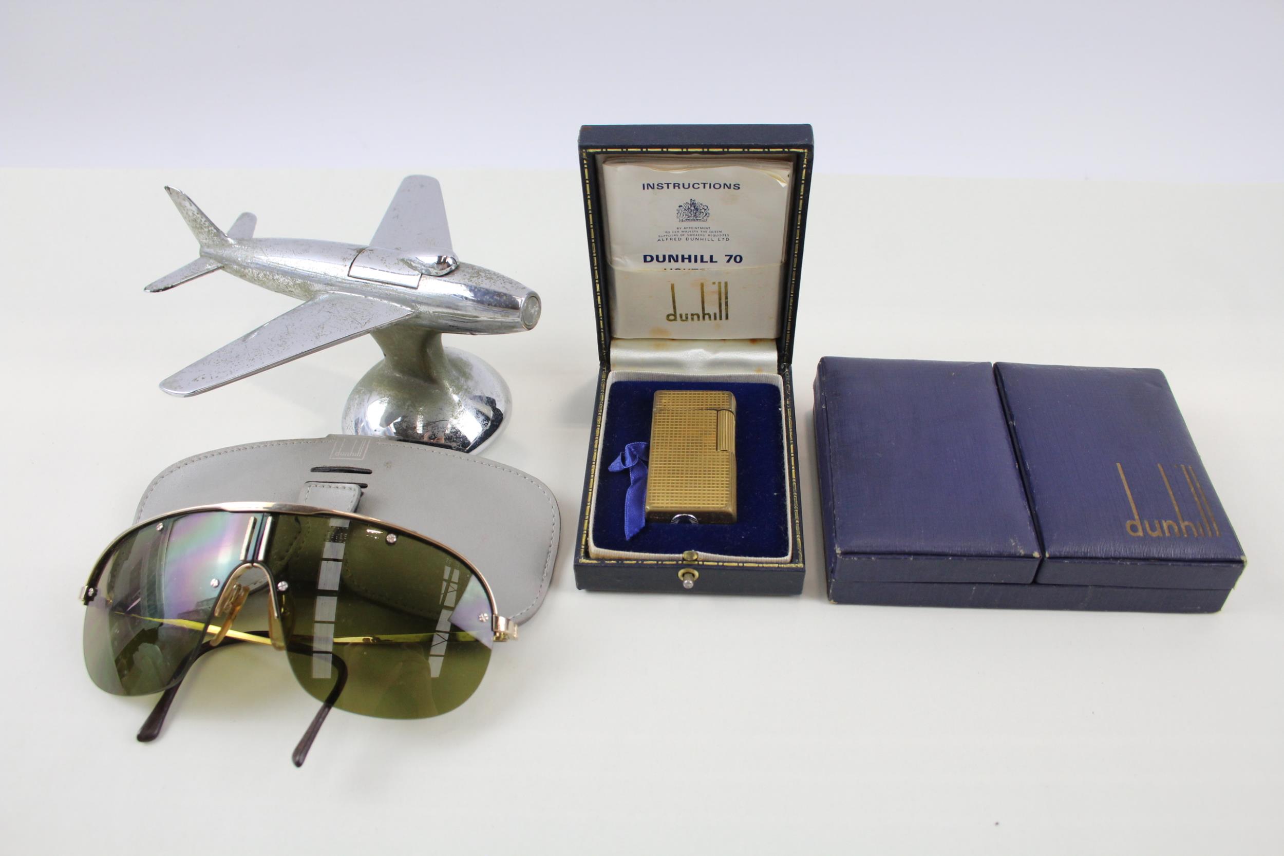 Dunhill Job Lot Inc. 50s Airplane Lighter Sunglasses Playing Cards & Dunhill 70 // Dunhill Job Lot