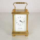 Mid sized carriage clock by John Morley made in England clock runs 120mm x 80mm //