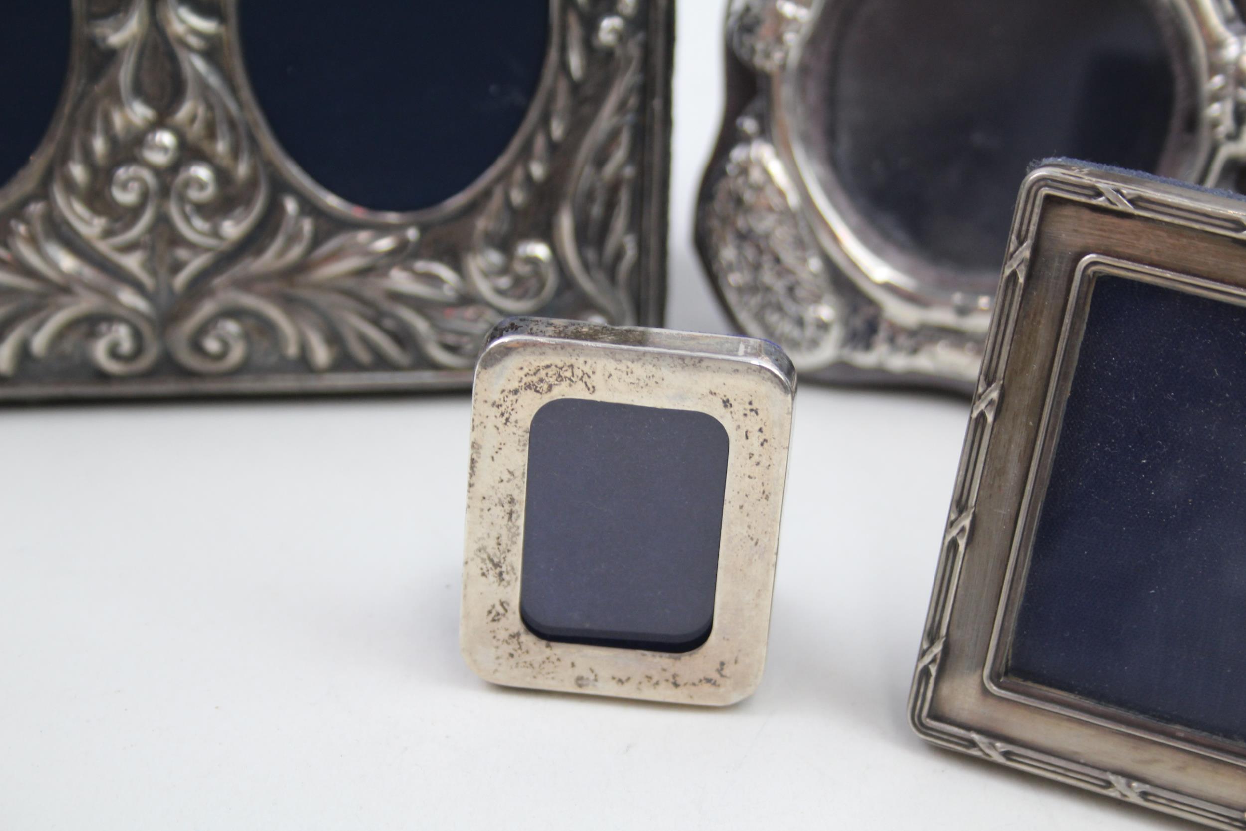 5 x Vintage Hallmarked .925 Sterling Silver Photograph Frames (323g) // In vintage condition Signs - Image 4 of 7