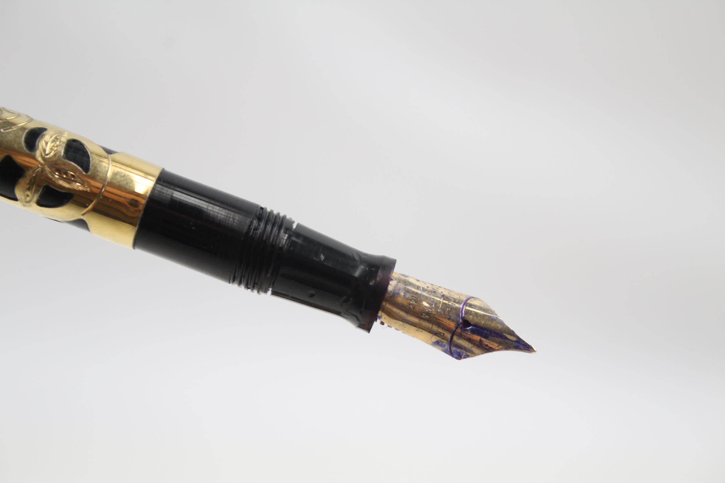 Vintage SHEAFFER .925 Sterling Silver Gilt Filigree Fountain Pen w/ 14ct Nib 17g // w/ 14ct Gold - Image 4 of 8