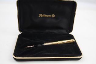 PELIKAN M760 Jubilee 150th Anniversary Gold Plated Fountain Pen 14ct Nib WRITING // w/ 14ct Gold