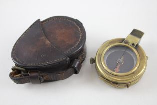 WW1 1918 Dated British Officers Military Verners Pattern Compass & Case // WW1 1918 Dated British