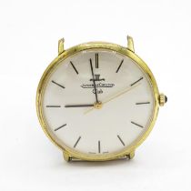 Jaeger Le Coultre Club gent's vintage gold plated wristwatch head handwind working - lovely