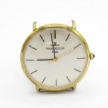 Jaeger Le Coultre Club gent's vintage gold plated wristwatch head handwind working - lovely
