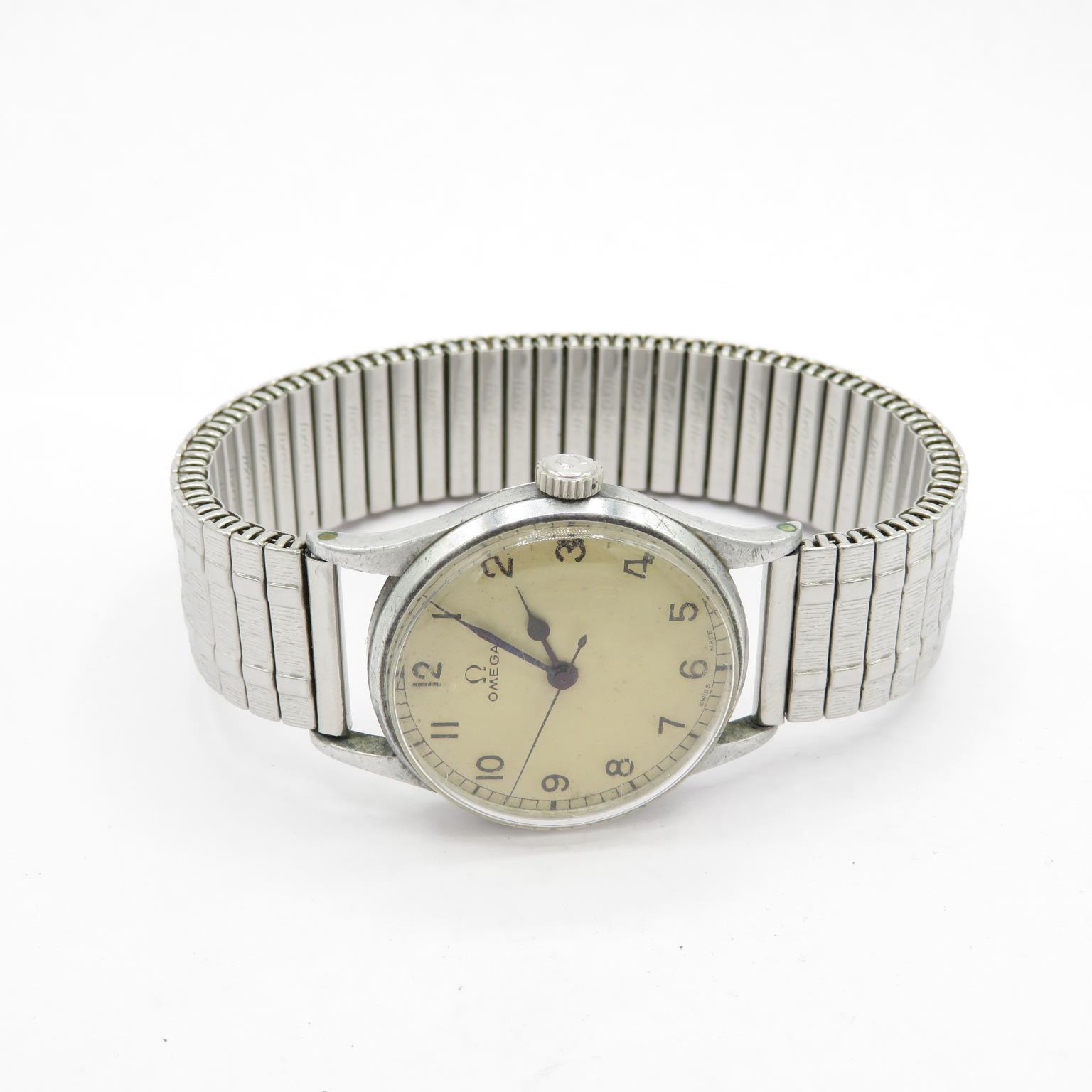 Omega 30T2SC Gent's vintage WWII Military style wristwatch handwind working Omega Cal 30T2 SC/ - Image 6 of 8