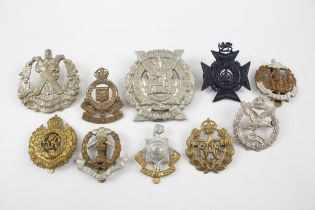 Military Cap Badges x 10 inc. Canadian Rhodesia Regt Essex Etc // Military Cap Badges x 10 inc.