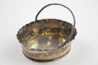 Victorian 1900 London Sterling Silver Novelty Basket Bon Bon Trinket Dish (36g) // Maker - John