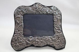 Vintage HM 1989 London Sterling Silver Floral Medium Photograph Frame (384g) // Maker -