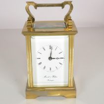 Morrell and Hilton mid sized carriage clock - clock runs 115mm x 80mm //