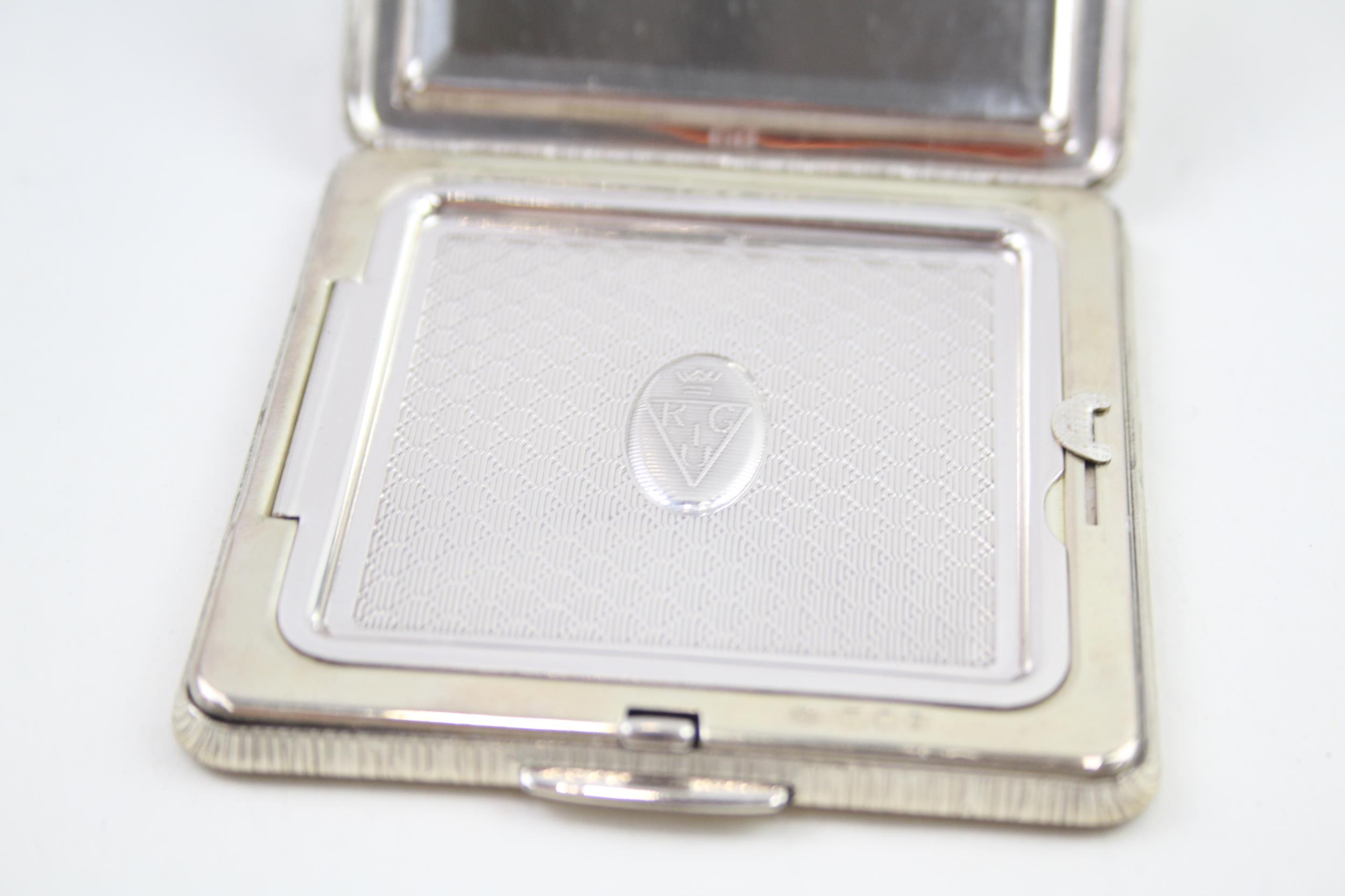 Vintage KIGU Hallmarked 1964 London Sterling Silver Ladies Vanity Compact (123g) // Diameter - 7.5cm - Image 3 of 5