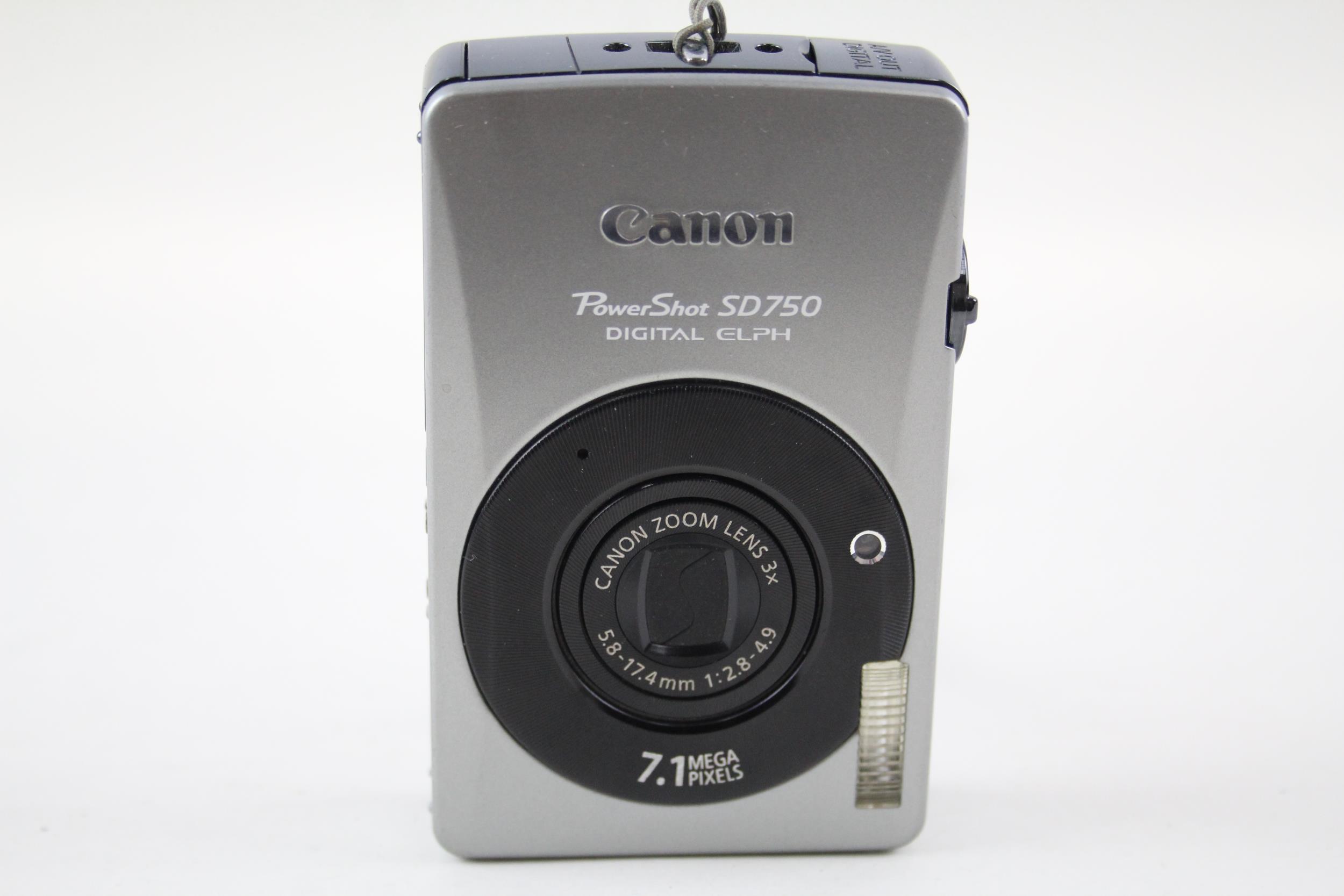 Canon Powershot SD750, DIGITAL COMPACT CAMERA w/ Case WORKING // Canon Powershot SD750 Digital - Image 2 of 5