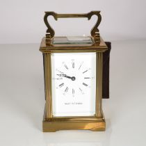 Mappin and Webb mid sized carriage clock - clock runs 120mm x 85mm //