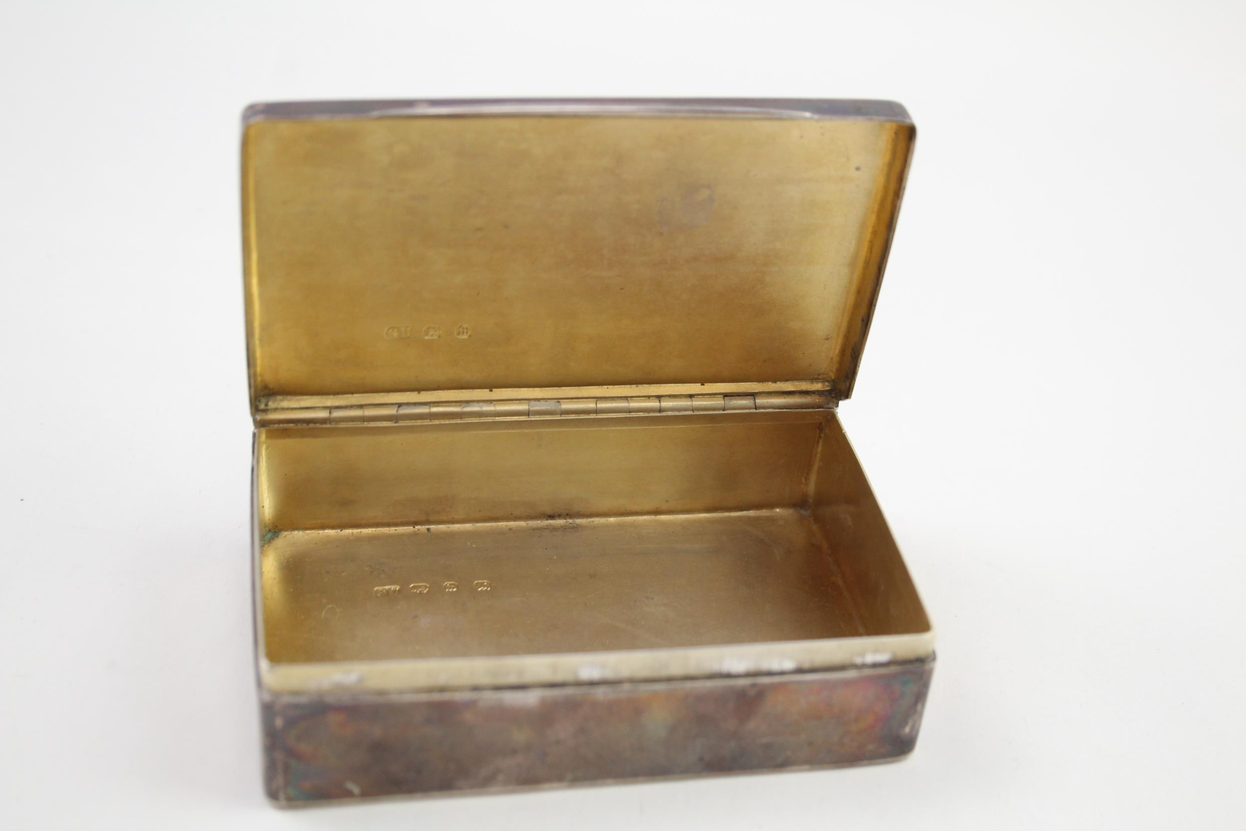 Antique Victorian 1896 Birmingham Sterling Silver Snuff / Cigarette Box (119g) // w/ Personal - Image 7 of 8