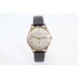 J. W. BENSON 9ct Gold Cased Gents Vintage WRISTWATCH Hand-wind WORKING // J. W. BENSON 9ct Gold