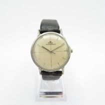 Jaeger Le Coultre large gent's wristwatch 36mm dial with hand wind movement Brevert movement 76929