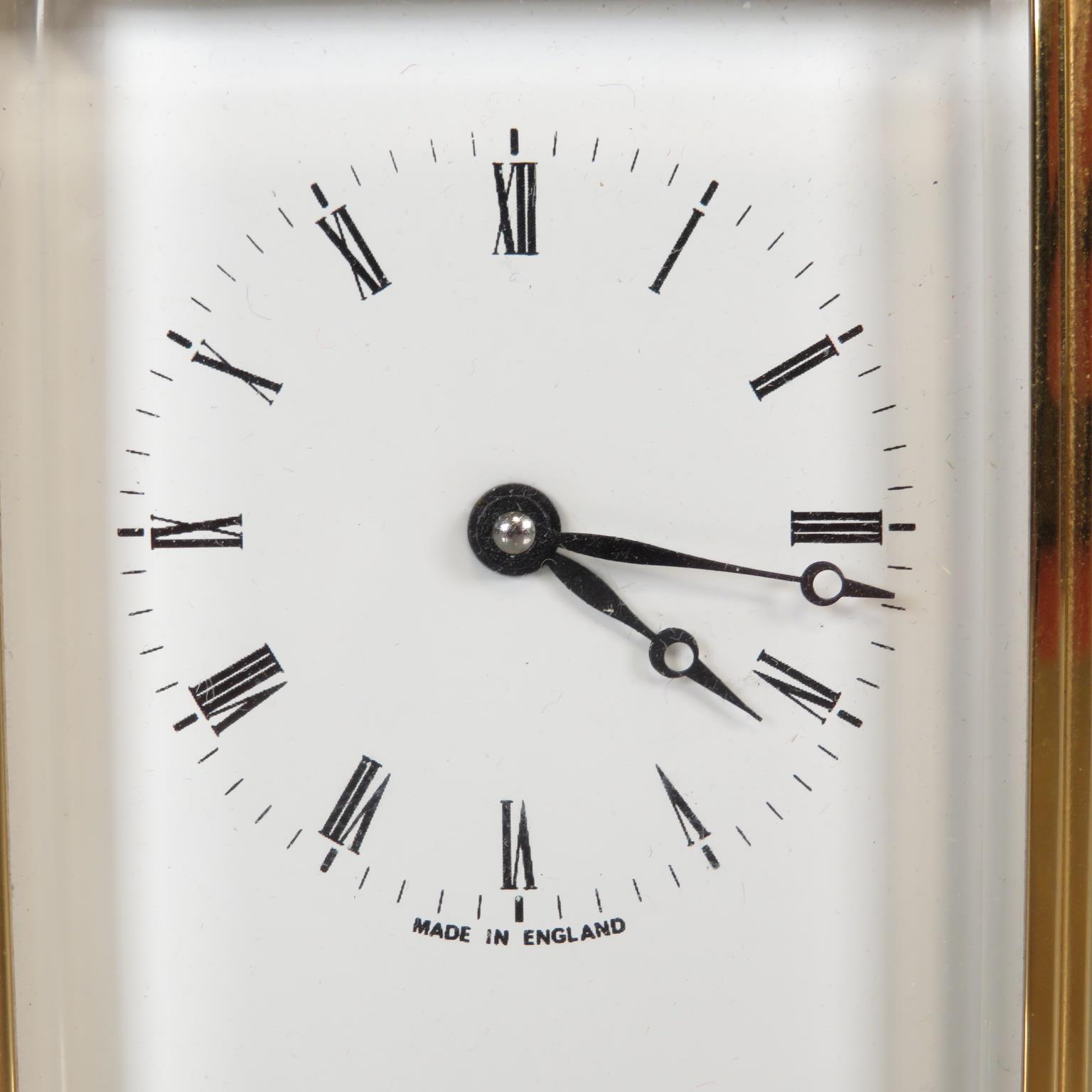 Mid sized carriage clock by John Morley made in England clock runs 120mm x 80mm // - Image 2 of 7