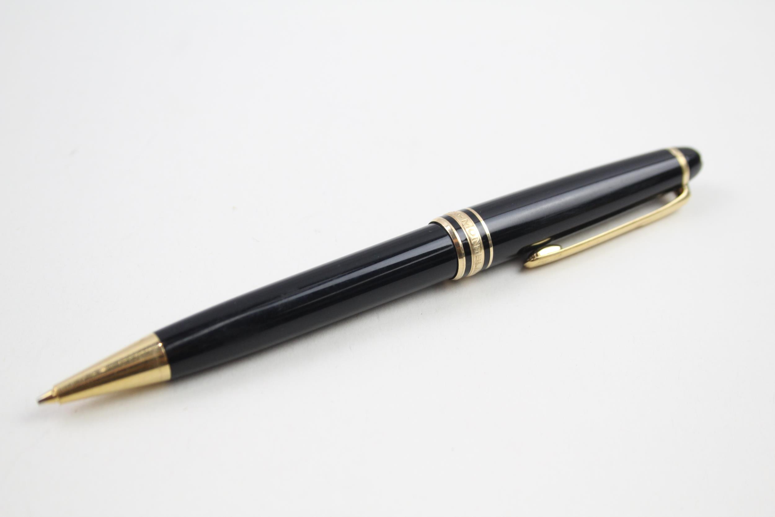MONTBLANC Meisterstuck Black Mechanical Pencil w/ Gold Plate Banding - KB237503 // UNTESTED In