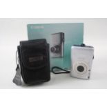 Canon IXUS 105 zoom lens camera in box with accessories and carry case //