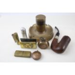 Trench Art Job Lot Inc. WW1 WW2 Lighters Ashtray German Vesta & Boer War Pipe // Trench Art Job