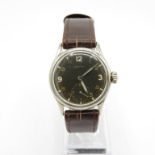 Zenith DH Military gent's vintage German WWII ear military issued wristwatch handwind working Zenith