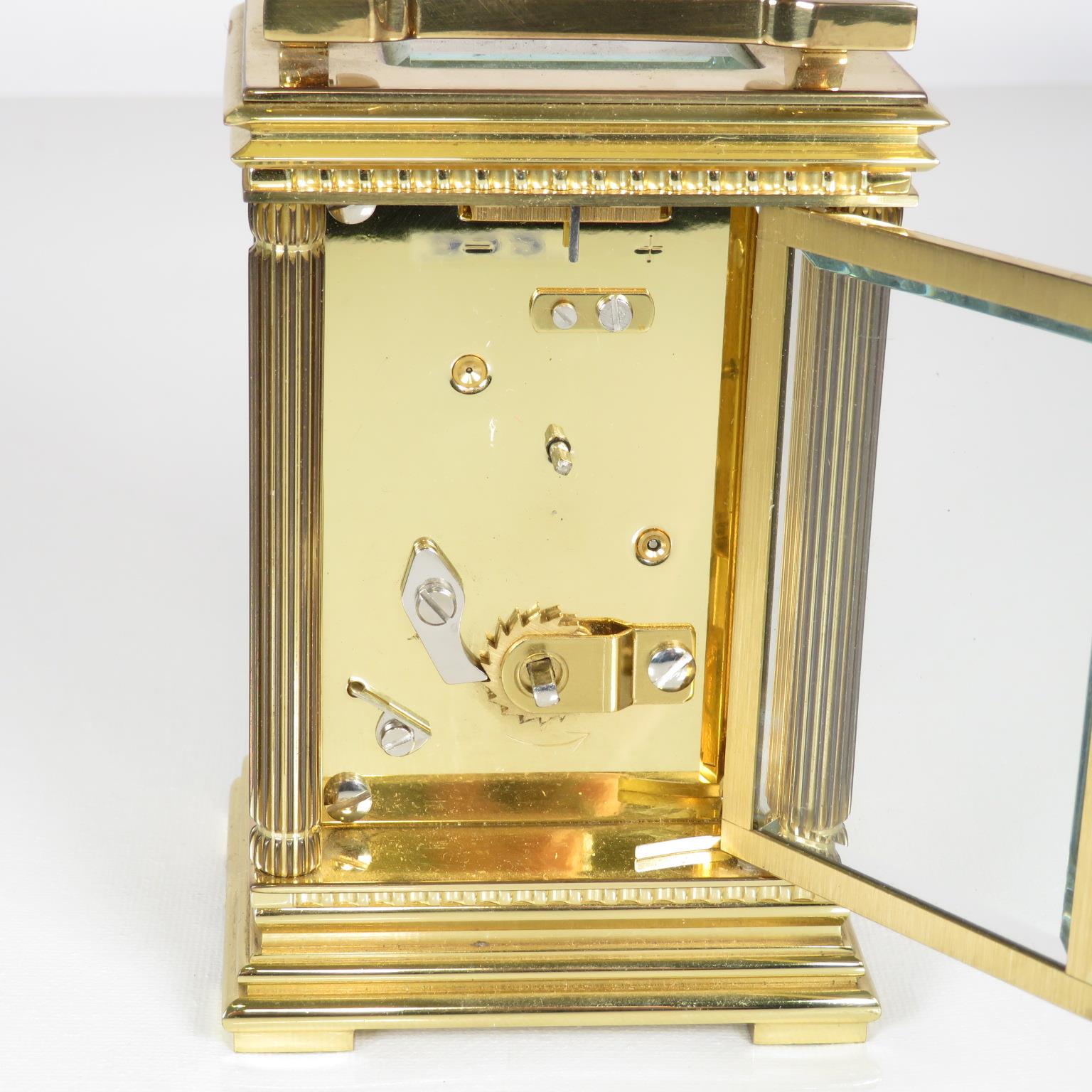 Mid sized carriage clock by Taylor and Bligh of London clock runs 125mm x 85mm // - Image 4 of 7