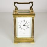 Mid sized carriage clock by Taylor and Bligh of London clock runs 125mm x 85mm //