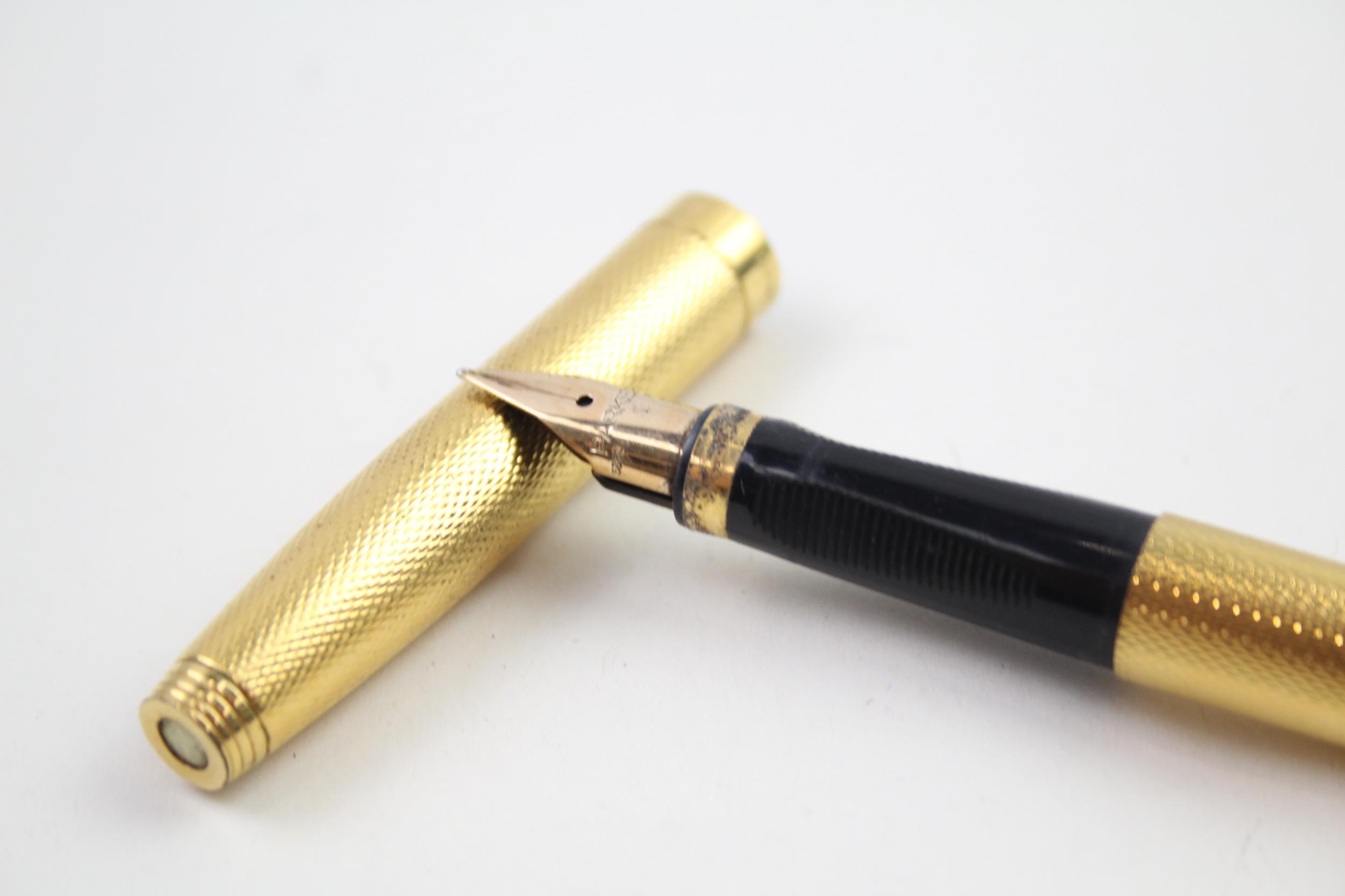 Vintage PARKER 75 Gold Plate Fountain Pen w/ 14ct Gold Nib WRITING // Dip Tested & WRITING In - Image 2 of 6