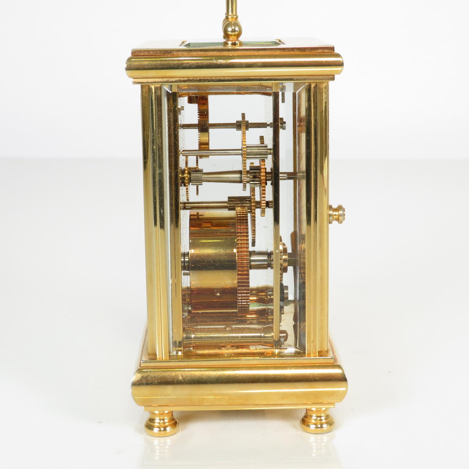 Mid sized carriage clock by John Morley made in England clock runs 120mm x 80mm // - Image 3 of 7