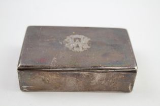 Antique Victorian 1896 Birmingham Sterling Silver Snuff / Cigarette Box (119g) // w/ Personal