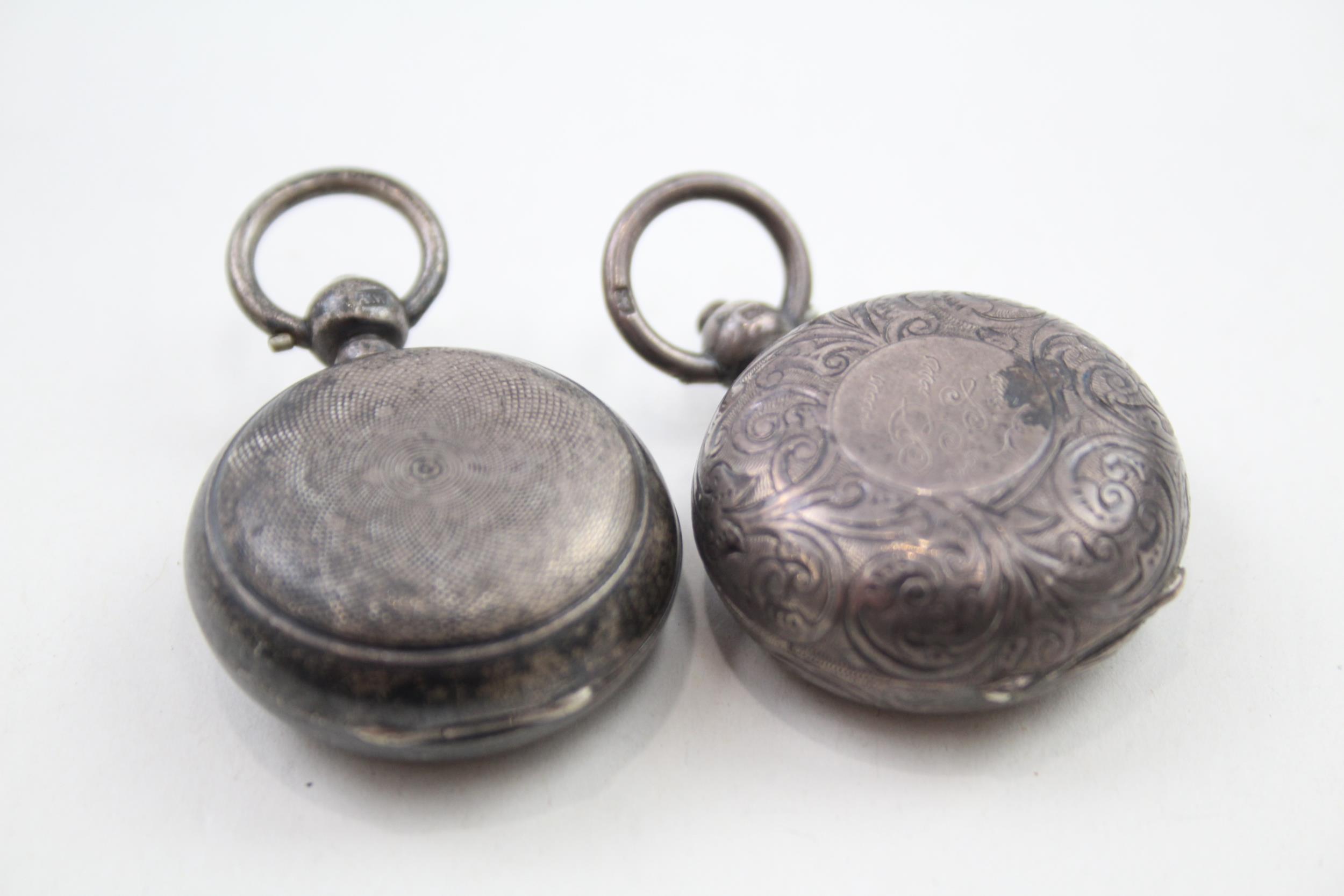 5 x Antique HM .925 Sterling Silver Single Sovereign Cases Inc Victorian (38g) - In antique - Image 4 of 5