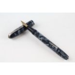 Vintage CONWAY STEWART 75 Navy Fountain Pen w/ 14ct Gold Nib WRITING - DIP TESTED & WRITING In