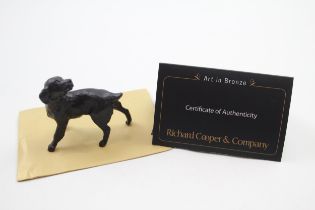 Richard Cooper & Company Small Springer Spaniel BRONZE Ornament w/ COA 111g - Height - 6cm In