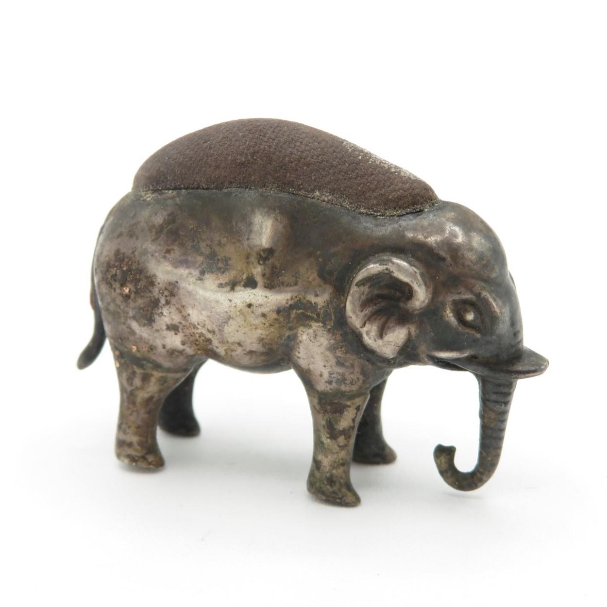 Antique Edwardian .925 Sterling Silver Novelty Elephant Pin Cushion (15g) - Maker - Unidentifiable - Image 2 of 5