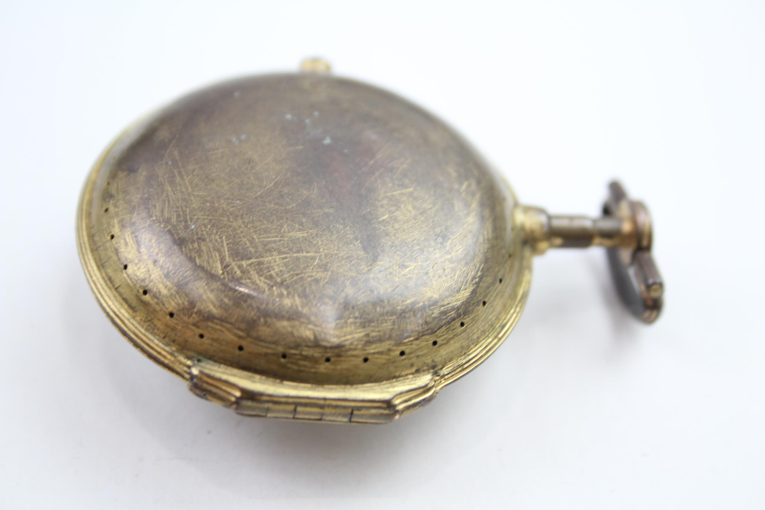 Antique Fusee Pair Cased POCKET WATCH Key Wind WORKING - Antique Fusee Pair Cased Pocket Watch - Image 9 of 11