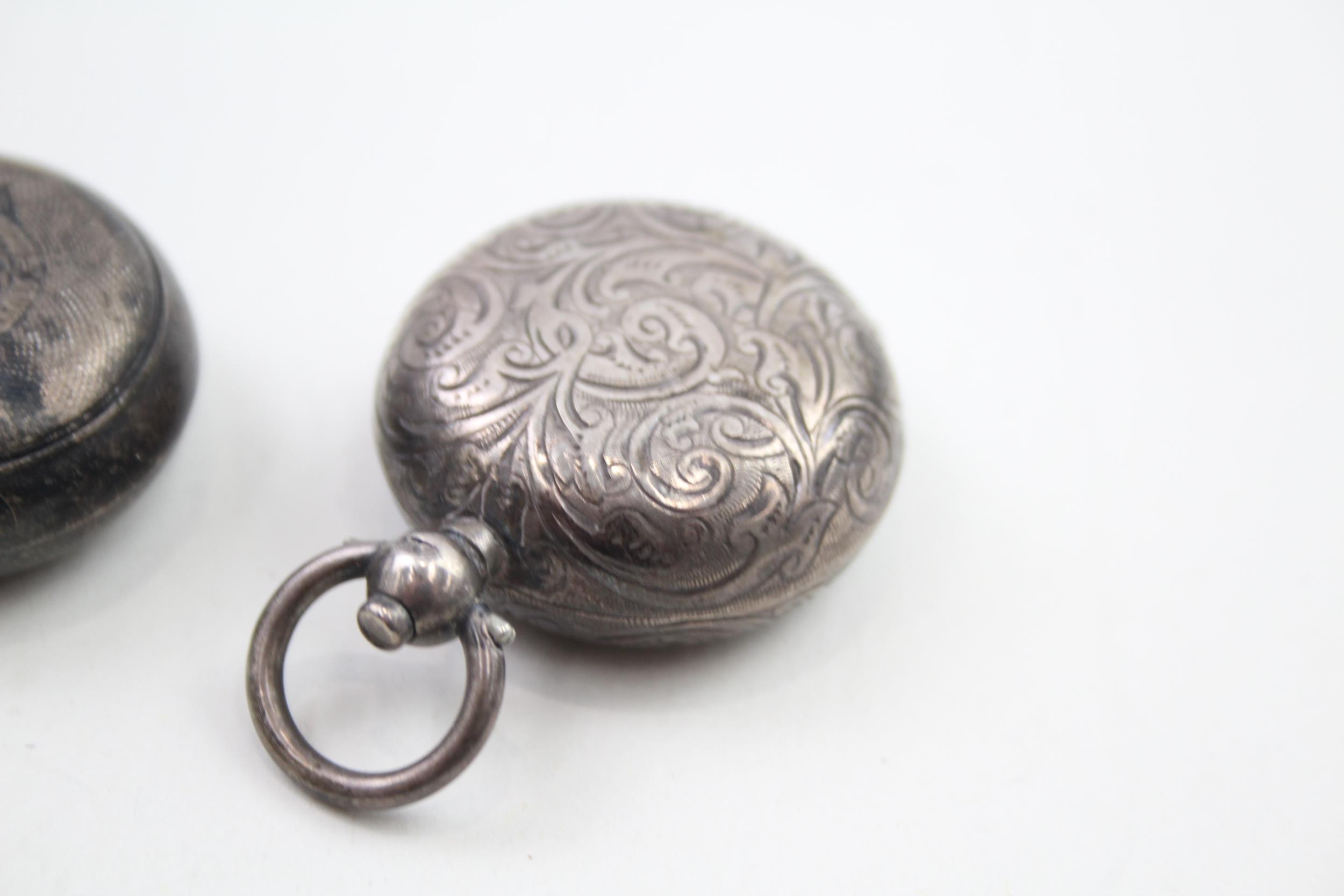 5 x Antique HM .925 Sterling Silver Single Sovereign Cases Inc Victorian (38g) - In antique - Image 3 of 5