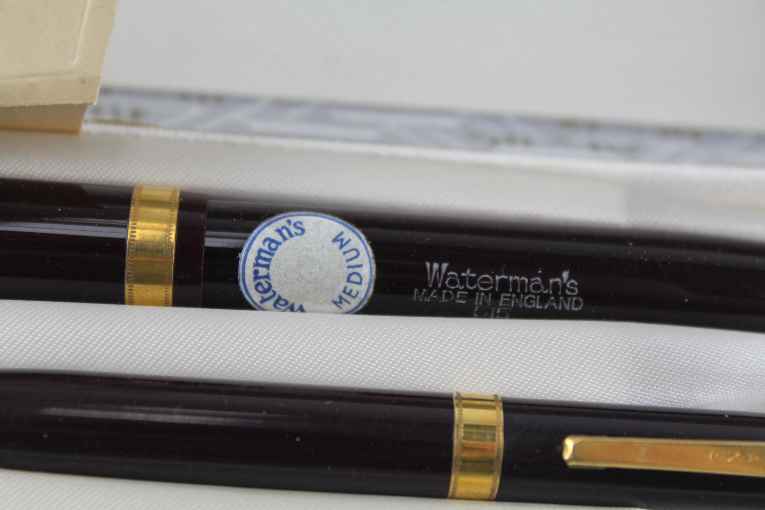 Vintage WATERMAN 515 Burgundy Fountain Pen w/ 14ct Gold Nib, Pencil, Box Etc - w/ 14ct Gold Nib, - Image 4 of 7