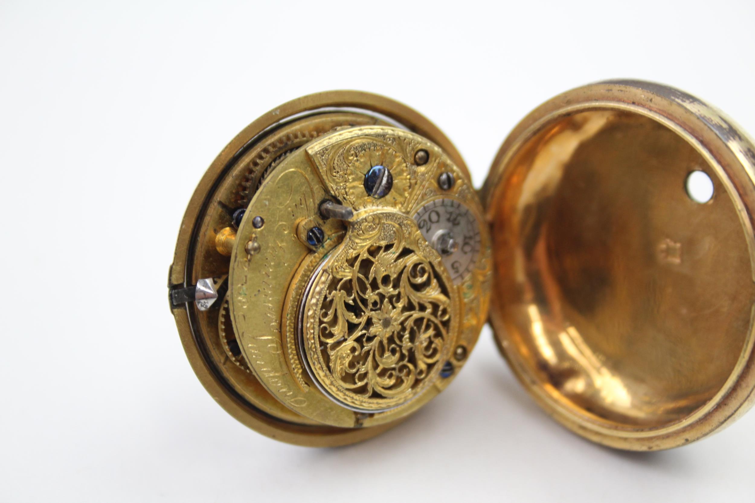 Antique Fusee Pair Cased POCKET WATCH Key Wind WORKING - Antique Fusee Pair Cased Pocket Watch - Image 7 of 11