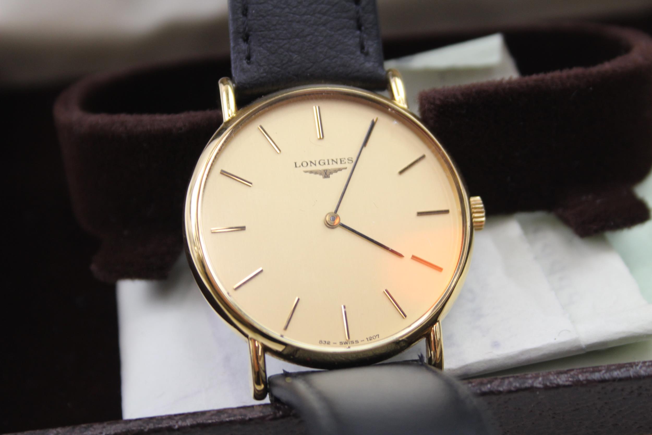 Men's Longines Gold Tone Dress Style WRISTWATCH Hand-Wind WORKING - Men's Longines Gold Tone Dress - Image 3 of 6